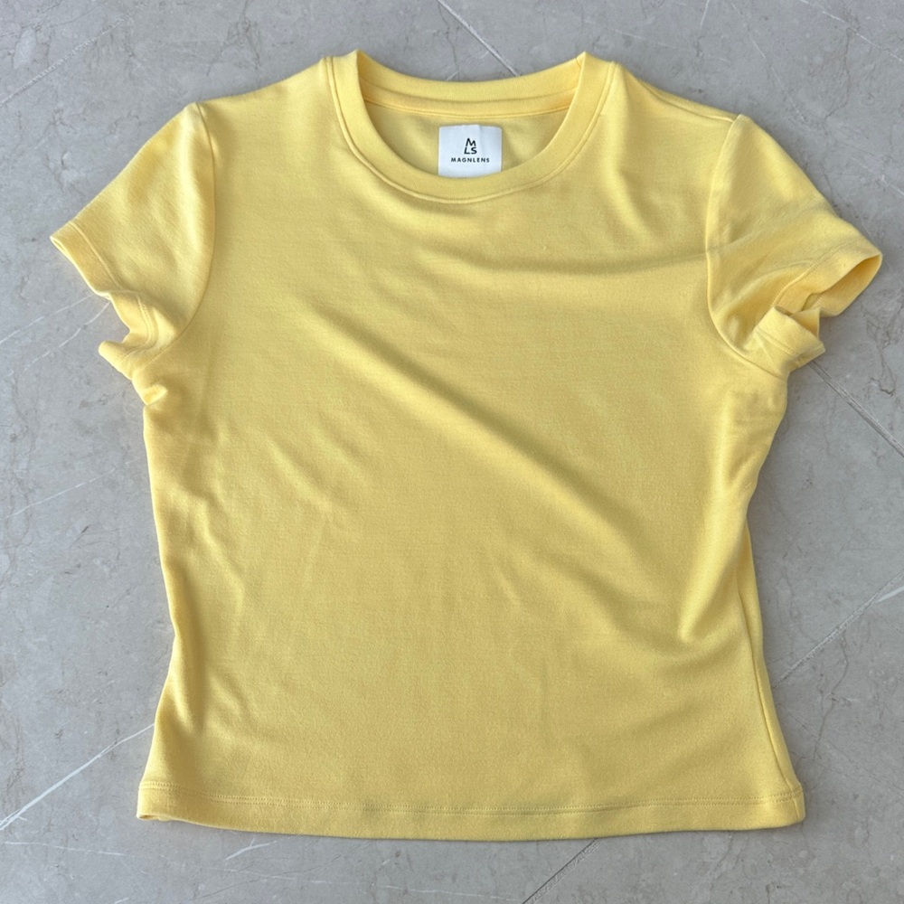 Sunny Yellow Short Sleeve Baby Doll Tee